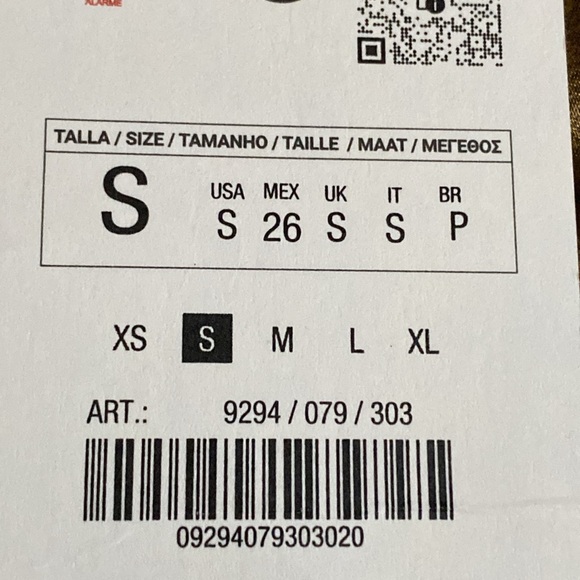 NWT. Zara ZW Collection Golden Satin Effect Asymmetric Flowing Midi Skirt Size S - Picture 7 of 9